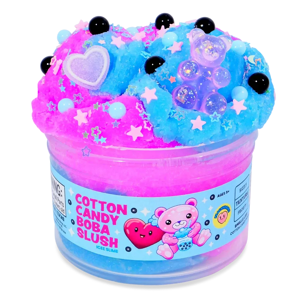 Peachybbies Slime Cotton Candy Boba Slushie