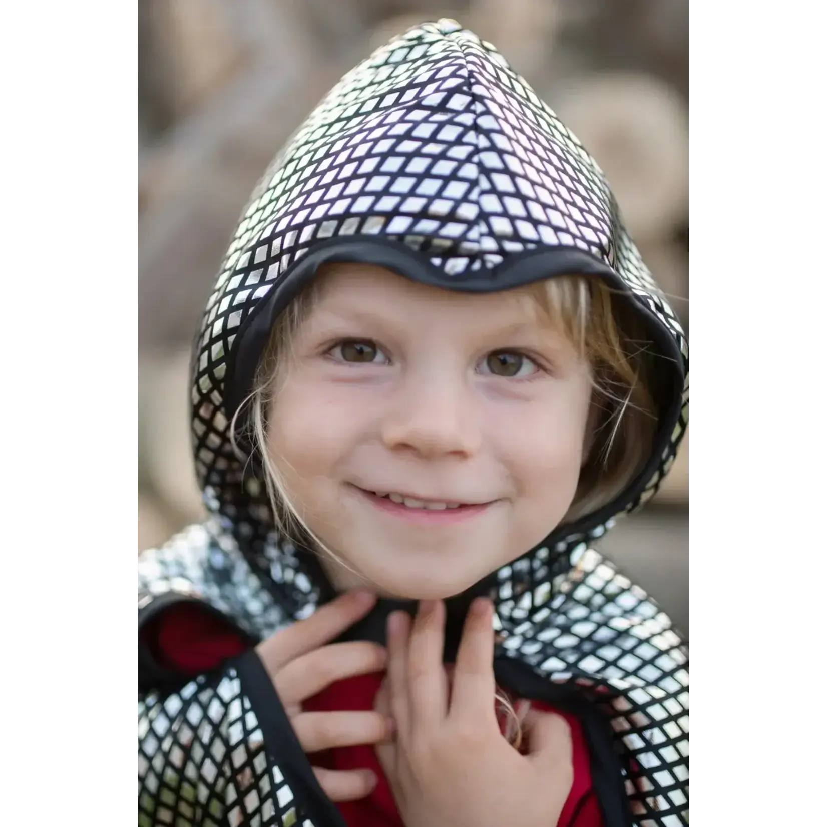 Great Pretenders Reversible Cape Green Dragon/Silver Knight 7-8