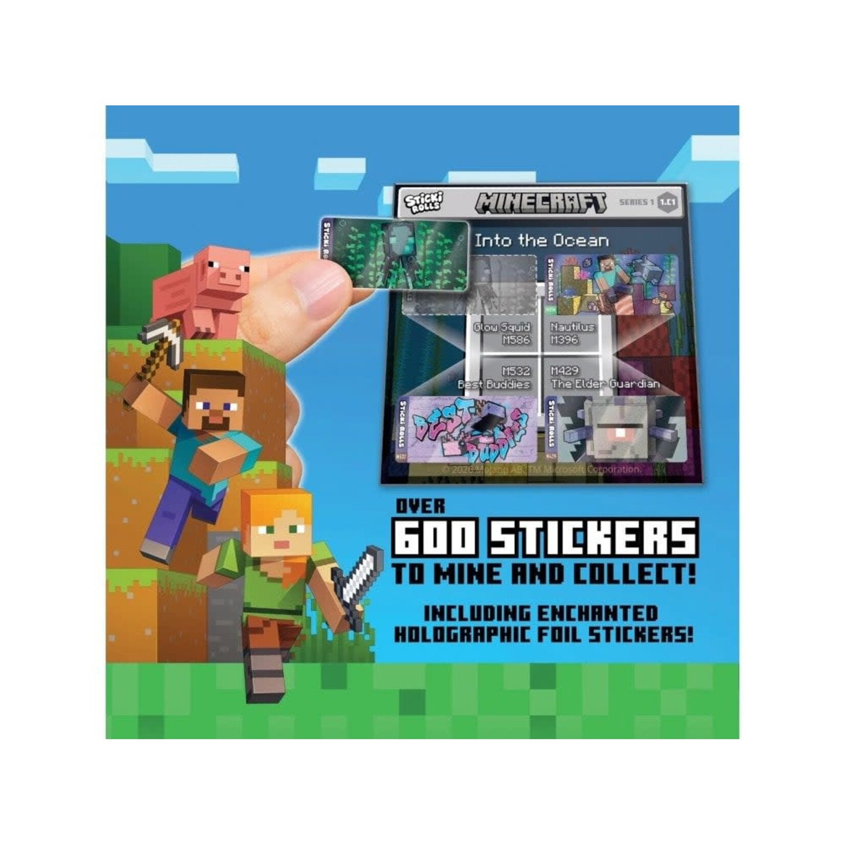 Toysmith Sticki Rolls Minecraft Capsule