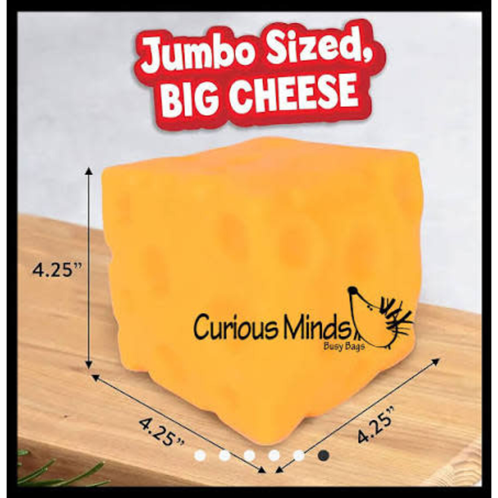 The Zoofy Group Irre-Squish-tible 5" Jumbo Squeeze Cheese