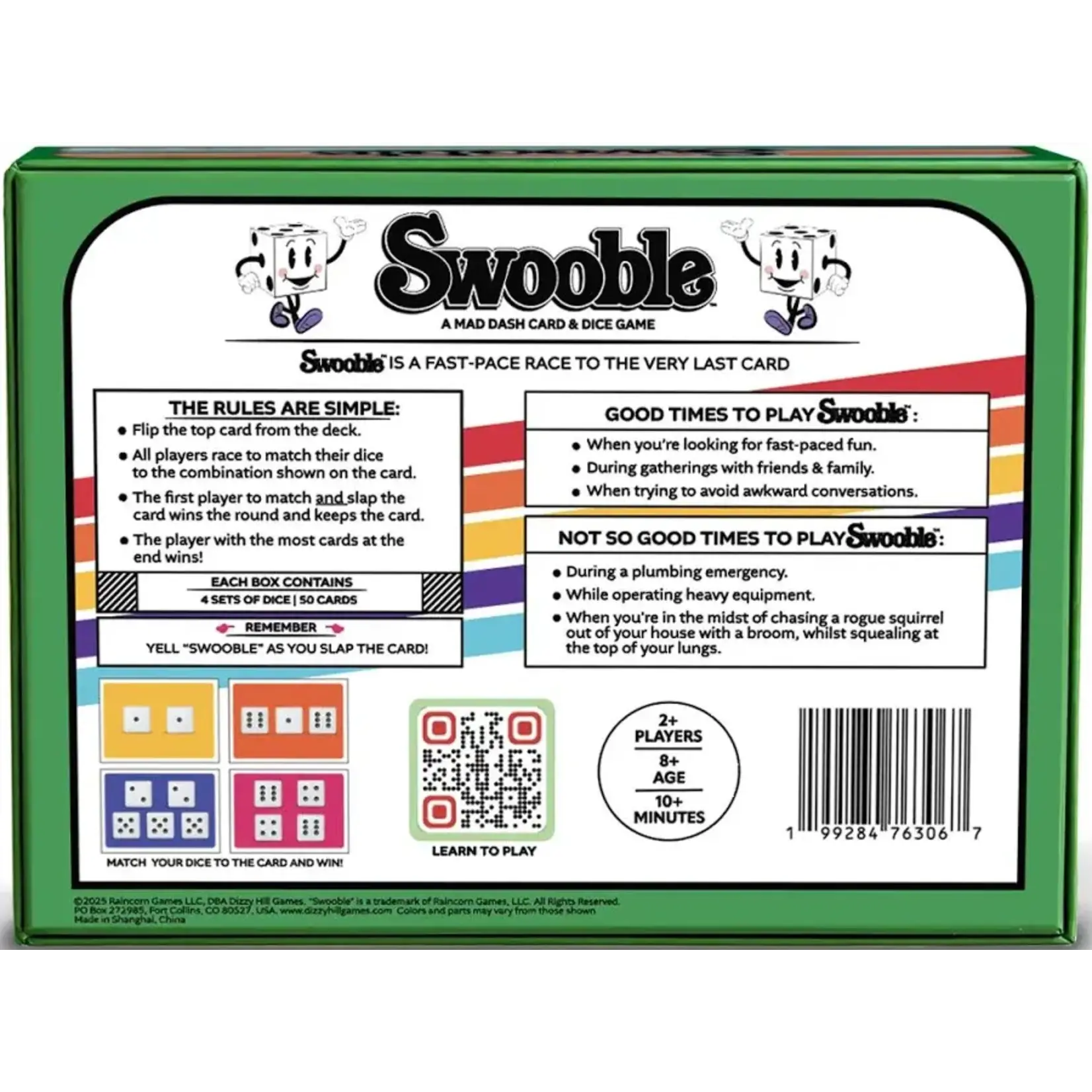 Swooble Card and Dice Game