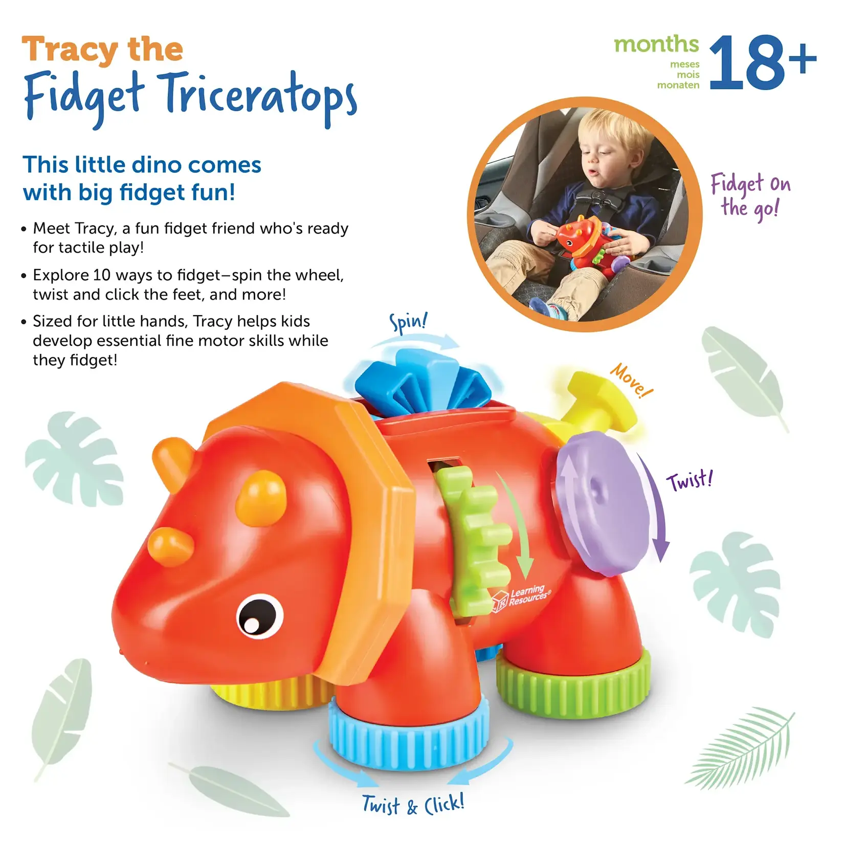 Learning Resources Tracy The Fidget Triceratops
