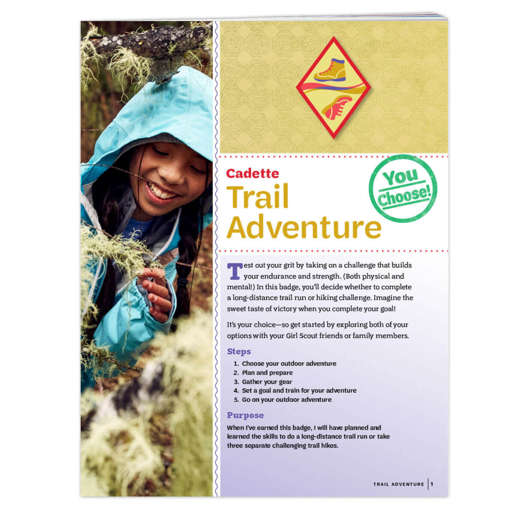 Girl Scout Merchandise Cadette Trail Adventure Badge Requirments