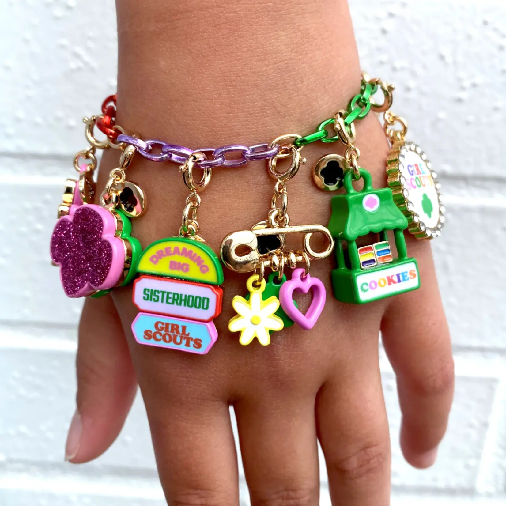 Charm It Gold Girl Scout Patches Charm