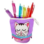 Streamline Boba Kitty Collapsible Pencil Case with Pens