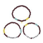 Girl Scout Merchandise Brownie Bracelets - Set Of 3