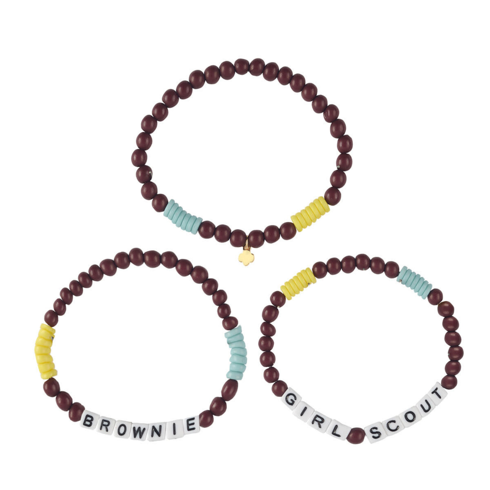 Girl Scout Merchandise Brownie Bracelets - Set Of 3