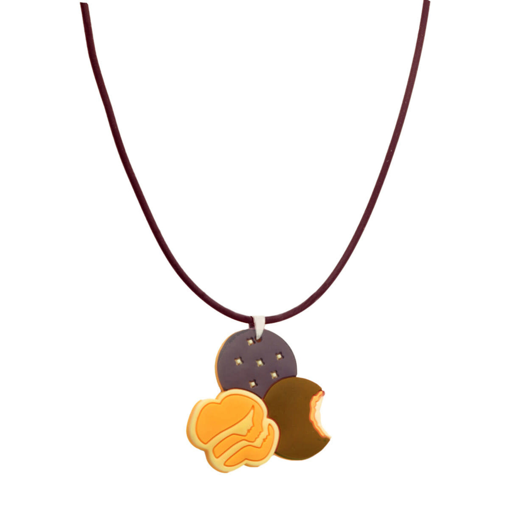 Girl Scout Merchandise Cookie Trio Cord Necklace