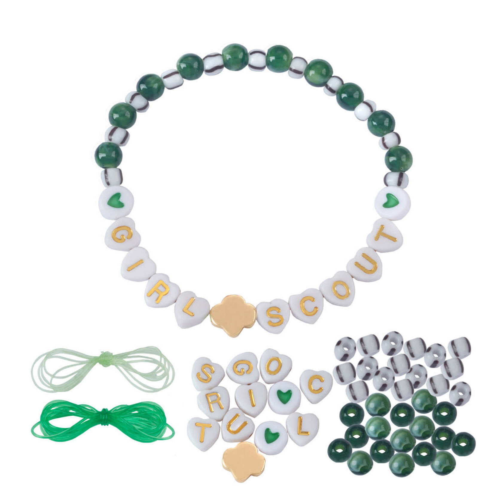 Girl Scout Merchandise Trefoil Fun Finds DIY Beaded Bracelet