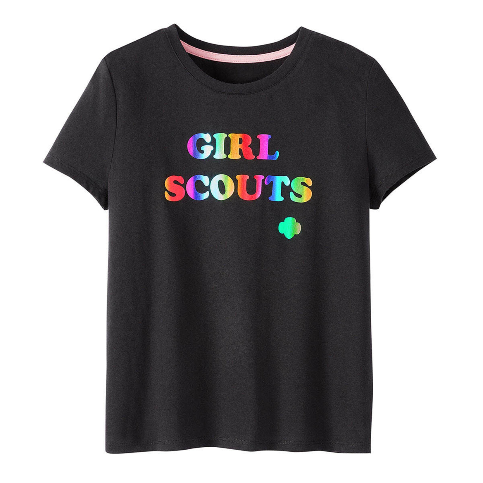 Girl Scout Merchandise Rainbow Foil Black T-shirt