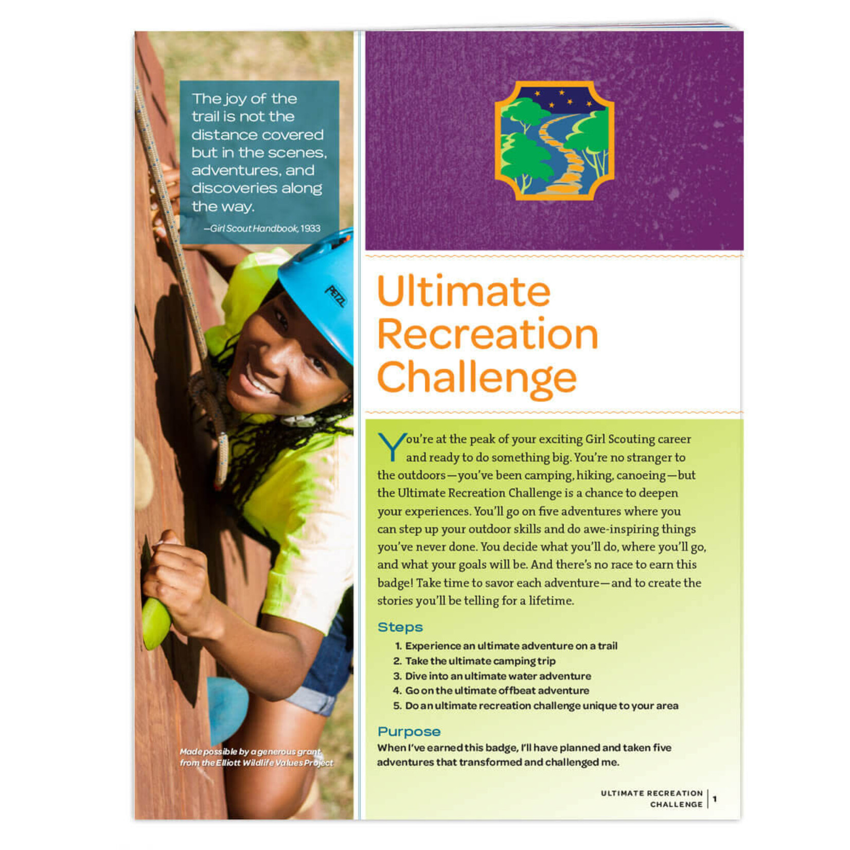 Girl Scout Merchandise Ambassador Ultimate Recreation Challenge Badge Requirements