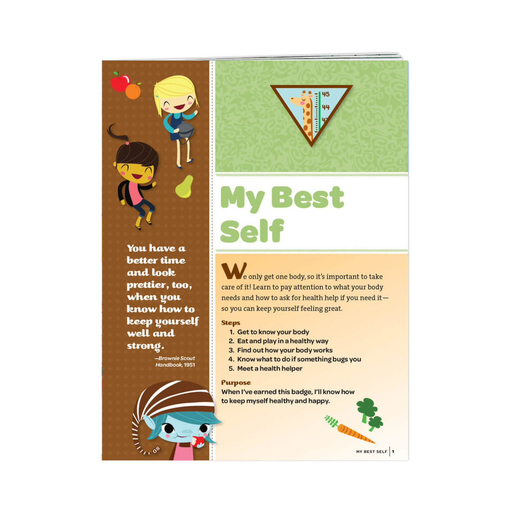 Girl Scout Merchandise Brownie My Best Self Badge Requirements