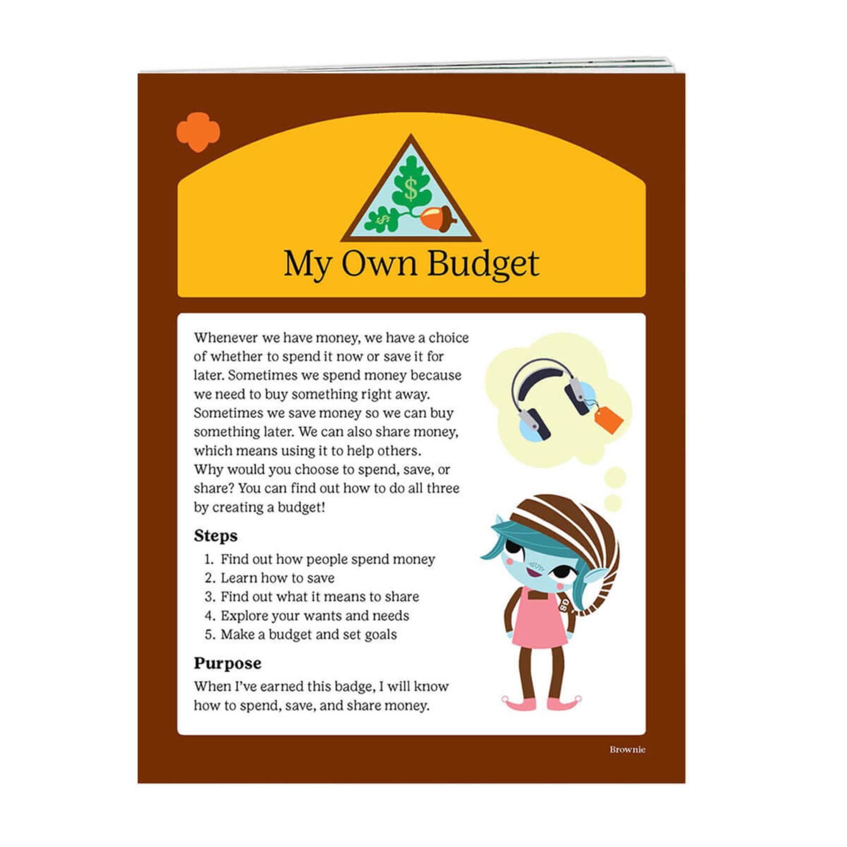 Girl Scout Merchandise Brownie My Own Budget Badge Requirements