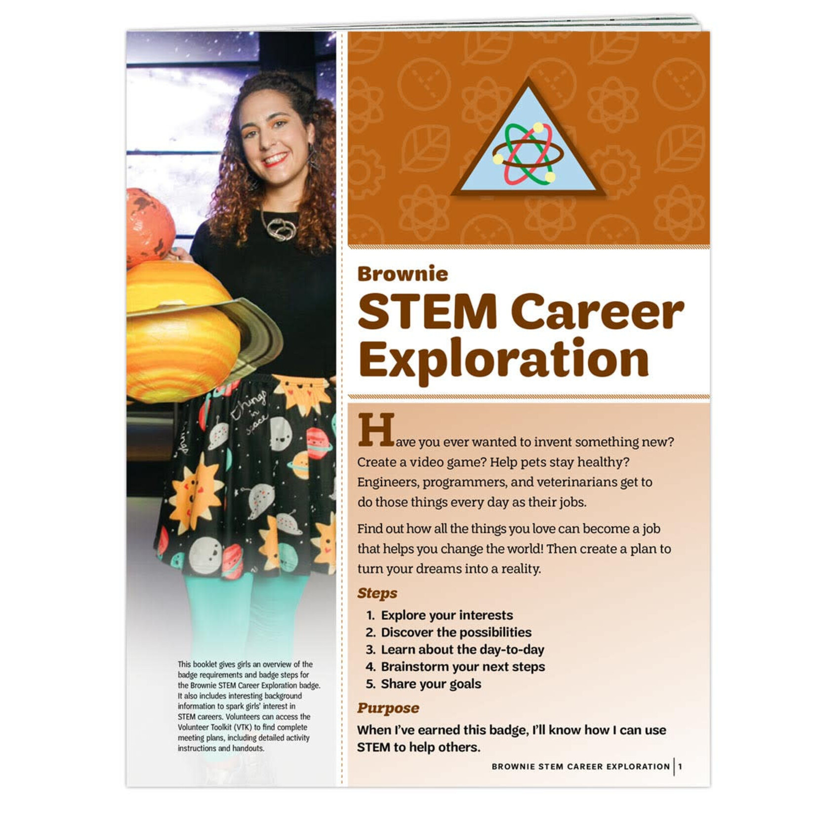 Girl Scout Merchandise Brownie STEM Career Exploration Badge Requirements