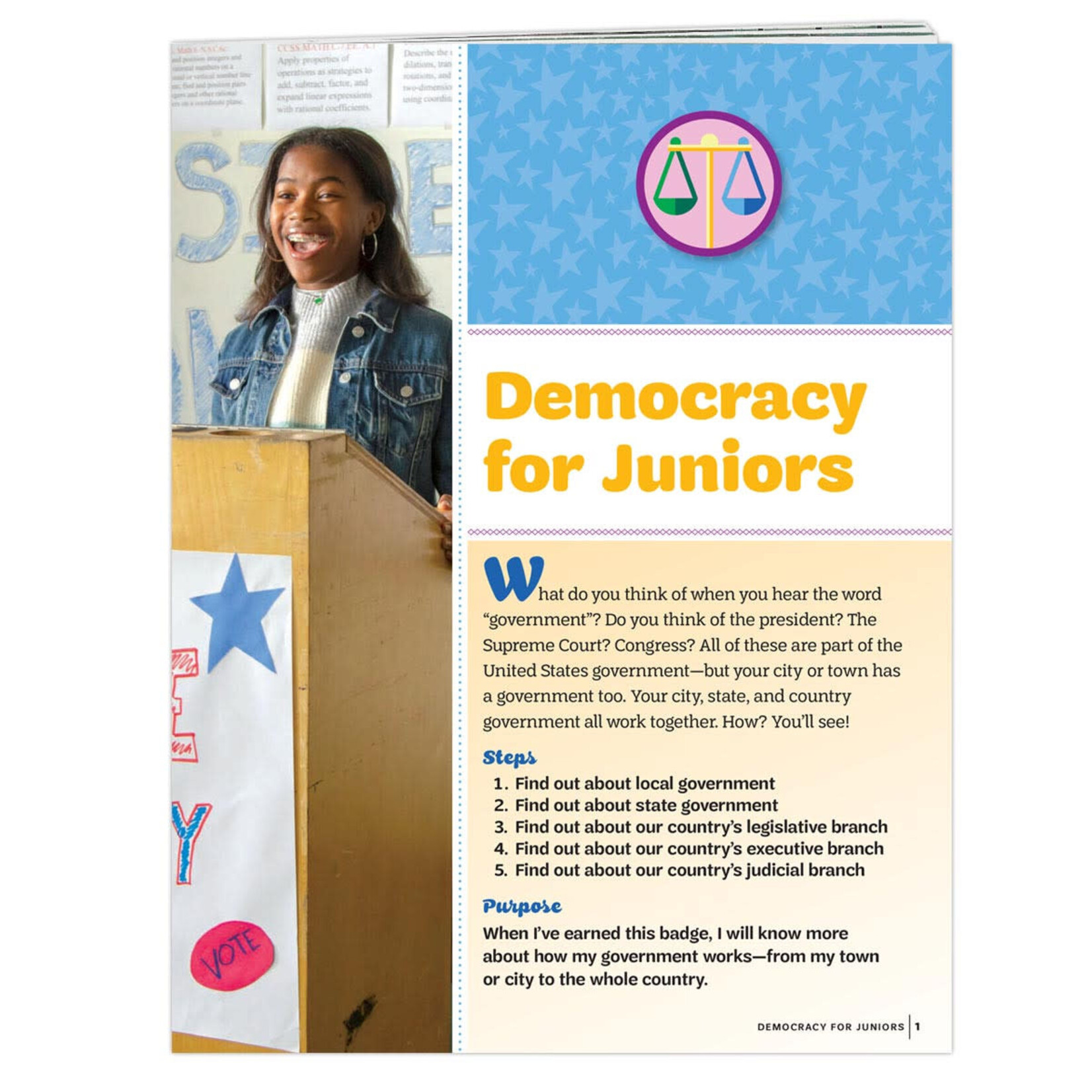 Girl Scout Merchandise Democracy for Juniors Badge Requirements