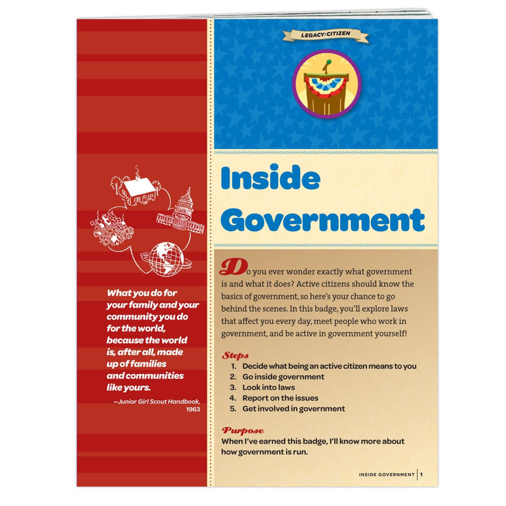 Girl Scout Merchandise Junior Inside Government Badge Requirements