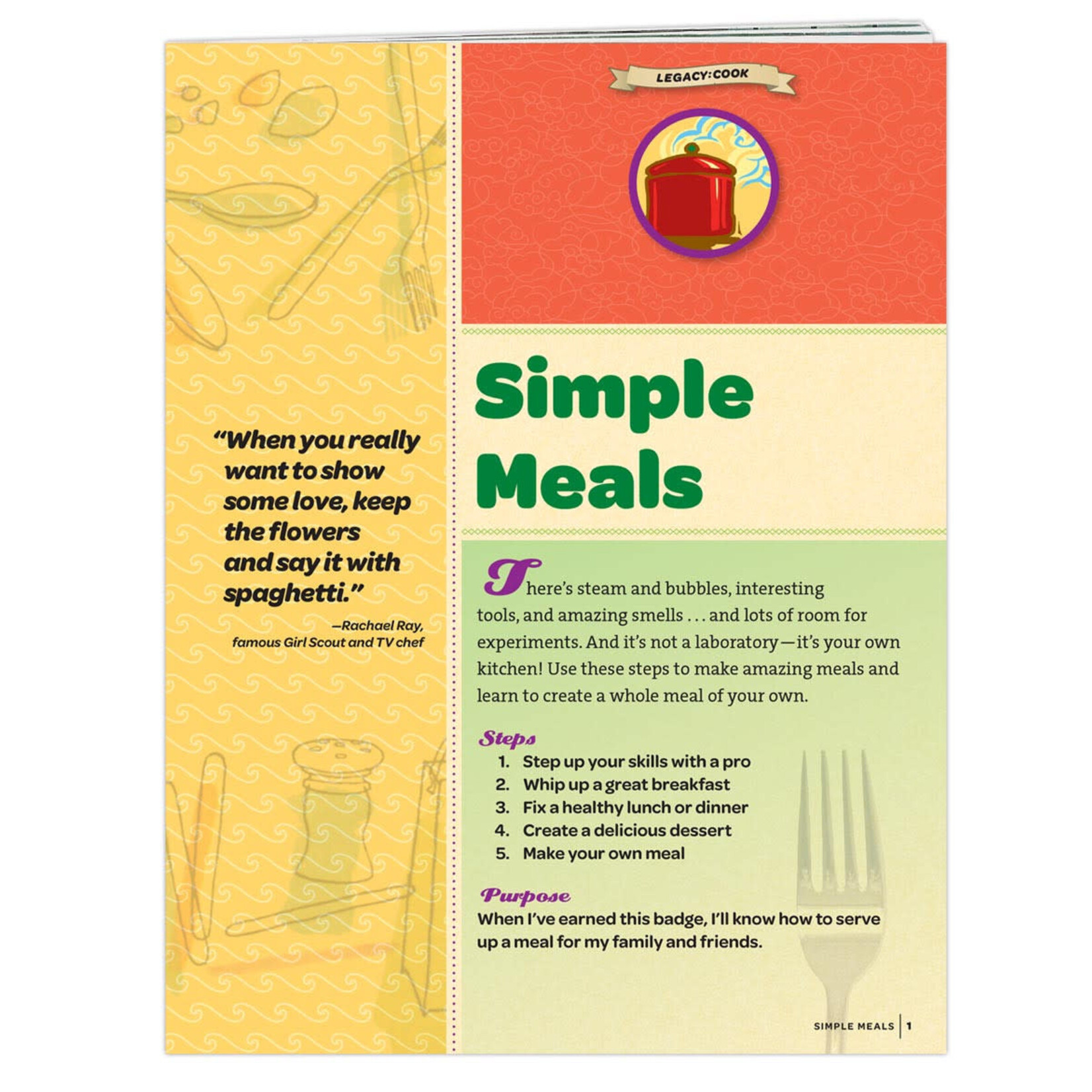 Girl Scout Merchandise Junior Simple Meals Badge Requirements