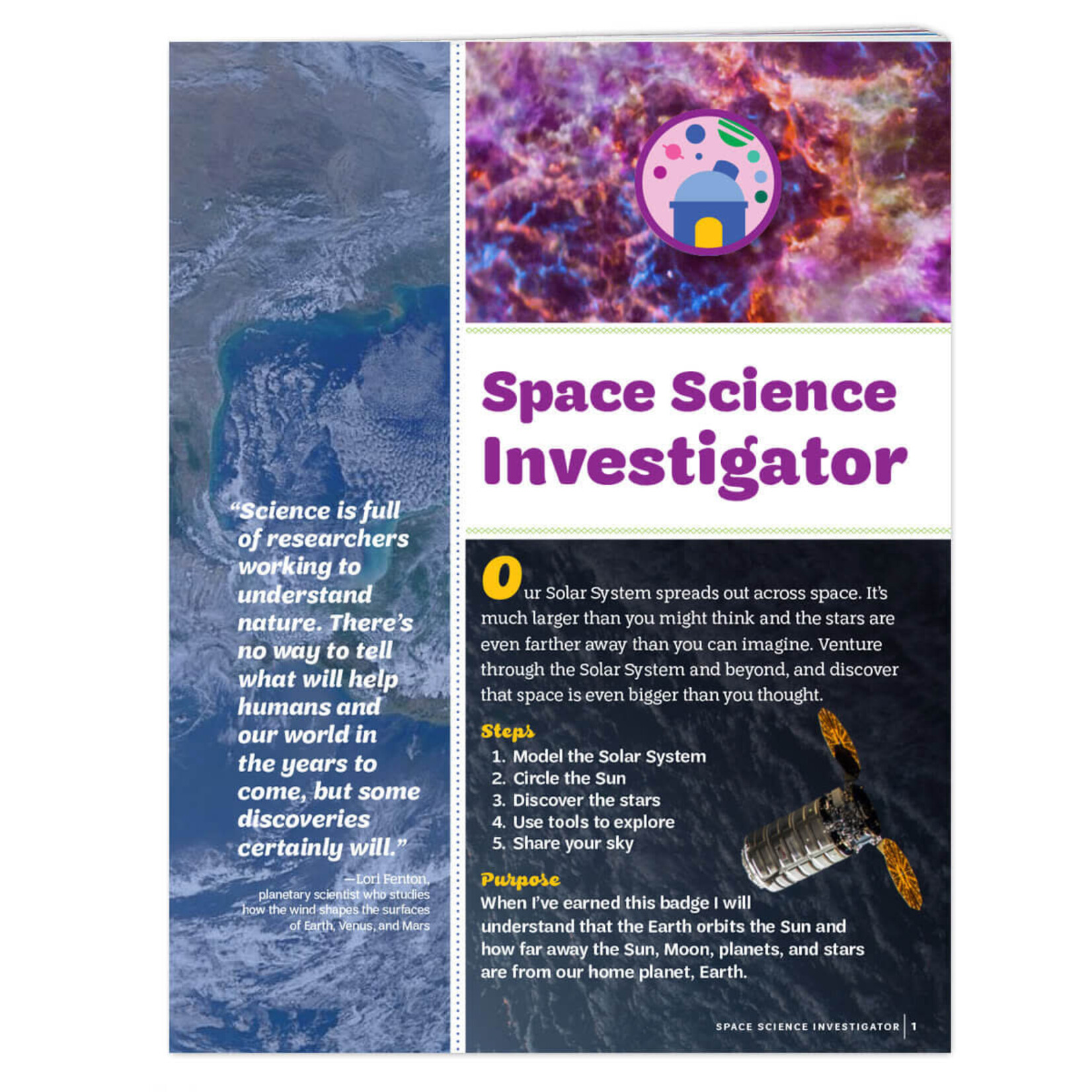 Girl Scout Merchandise Junior Space Science Investigator Badge Requirements