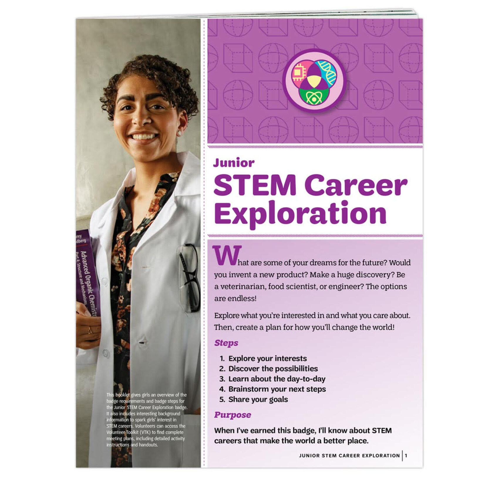 Girl Scout Merchandise Junior STEM Career Exploration Badge Requirements