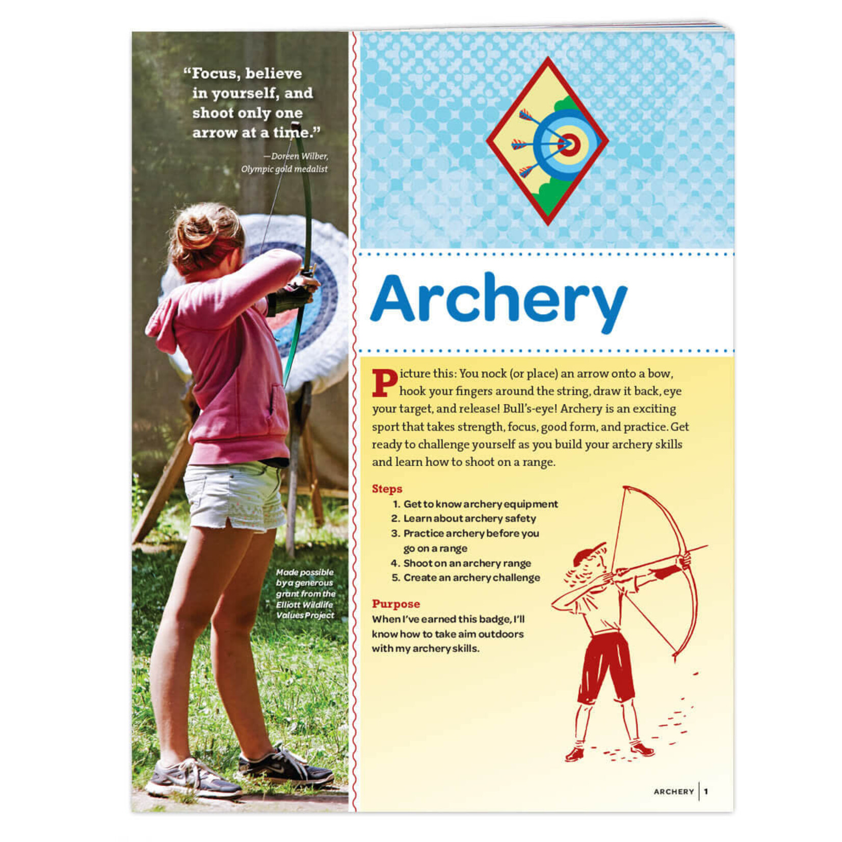 Girl Scout Merchandise Cadette Archery Badge Requirements
