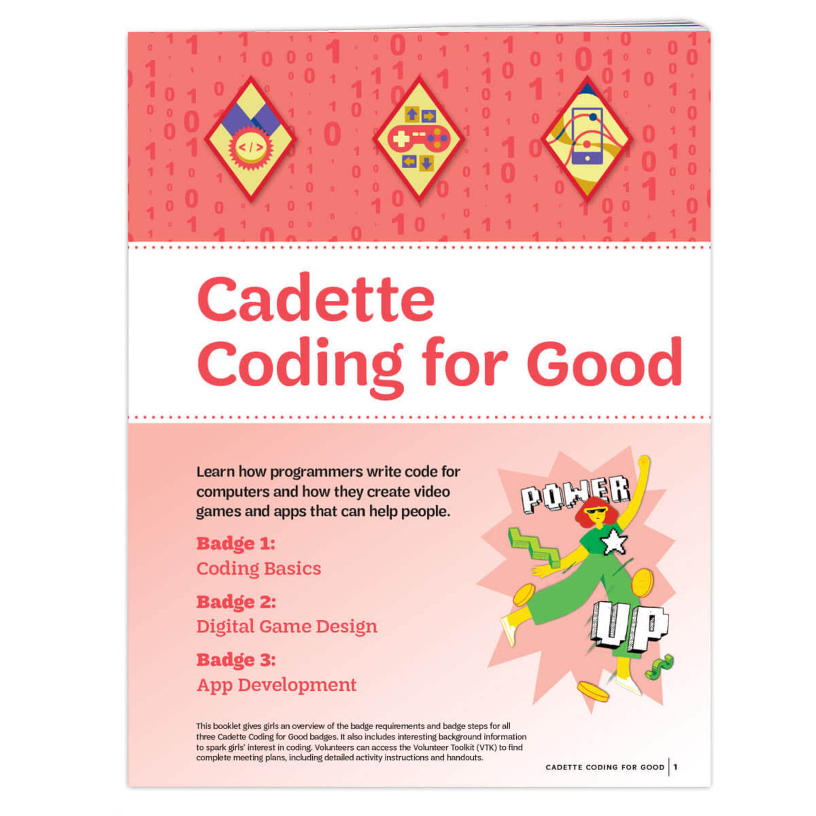 Girl Scout Merchandise Cadette Coding for Good Badge Requirements