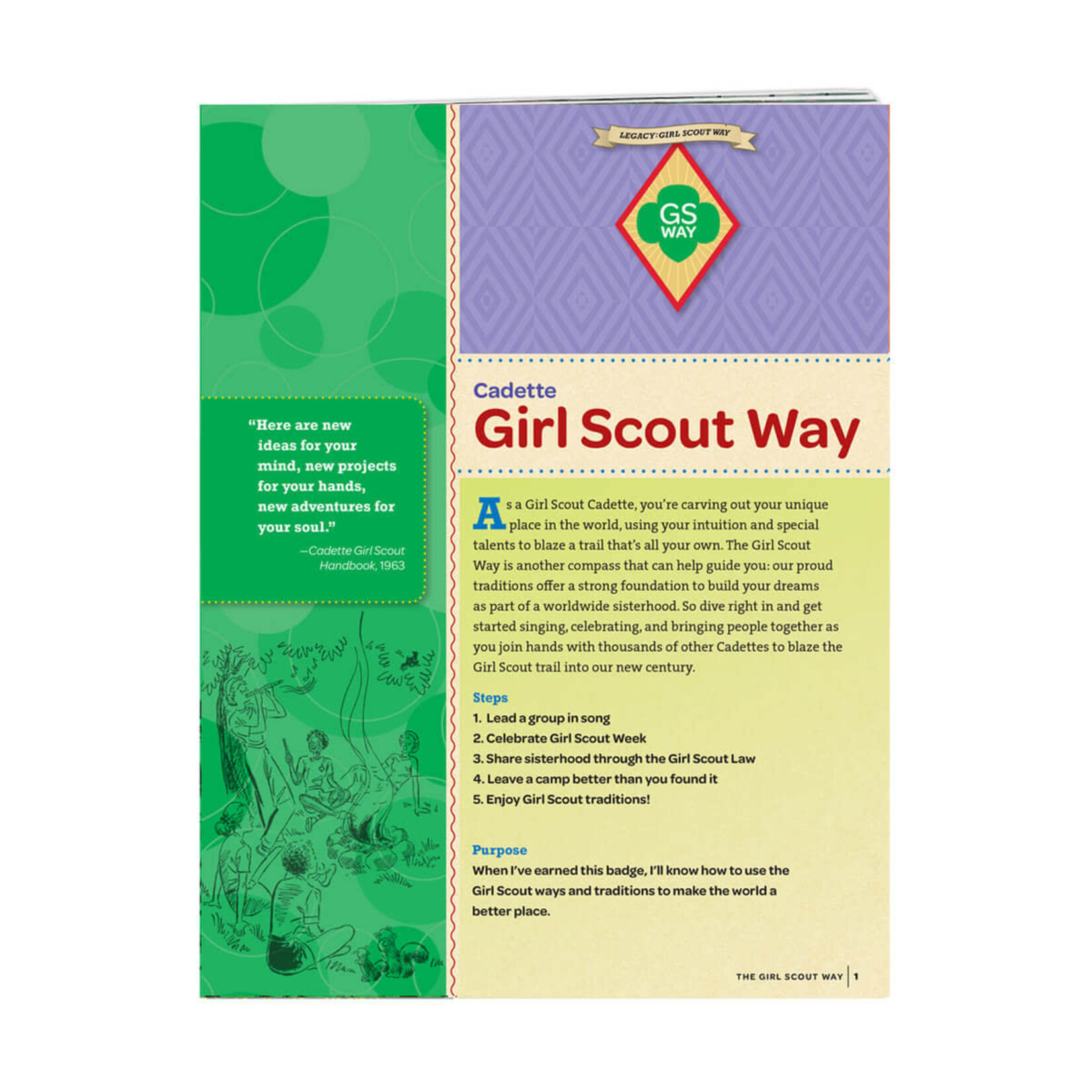 Girl Scout Merchandise Cadette Girl Scout Way Badge Requirements