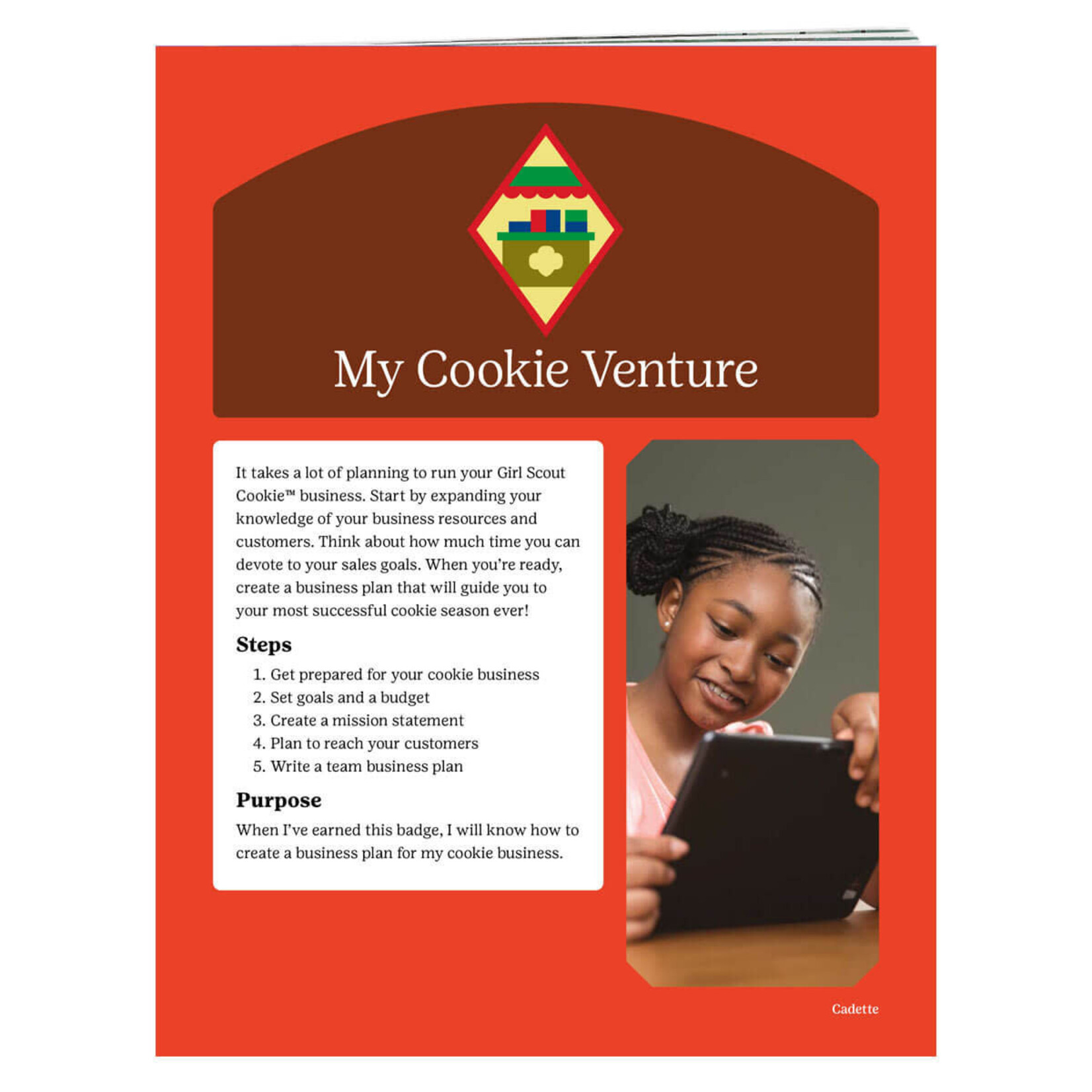 Girl Scout Merchandise Cadette My Cookie Venture Badge Requirements