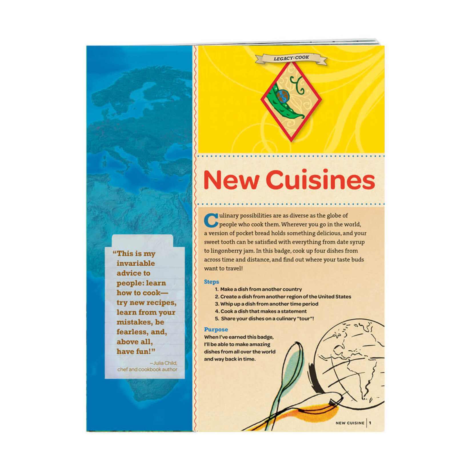 Girl Scout Merchandise Cadette New Cuisines Badge Requirements