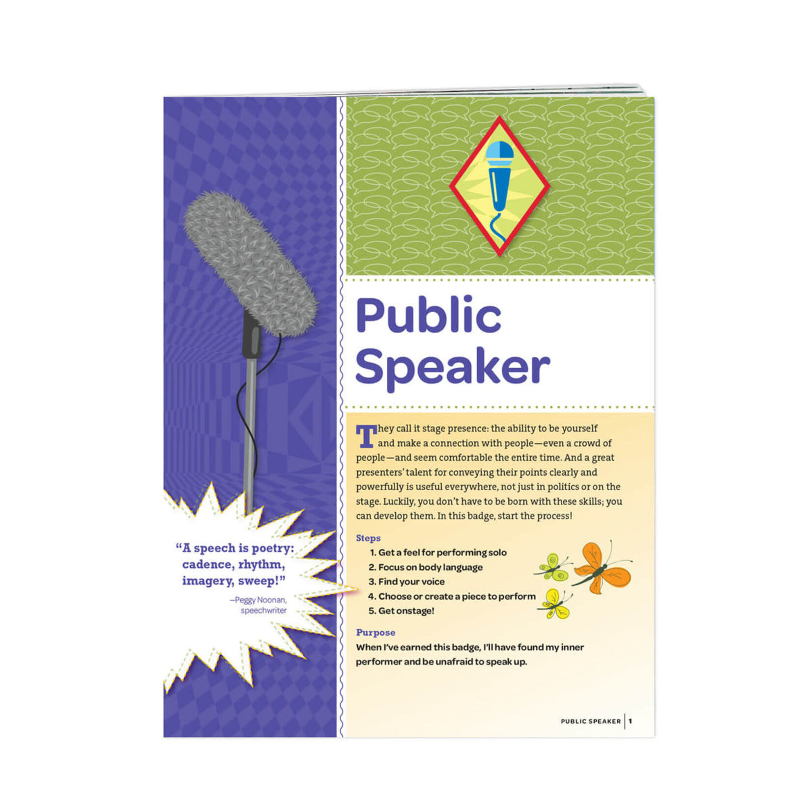 Girl Scout Merchandise Cadette Public Speaker Badge Requirements