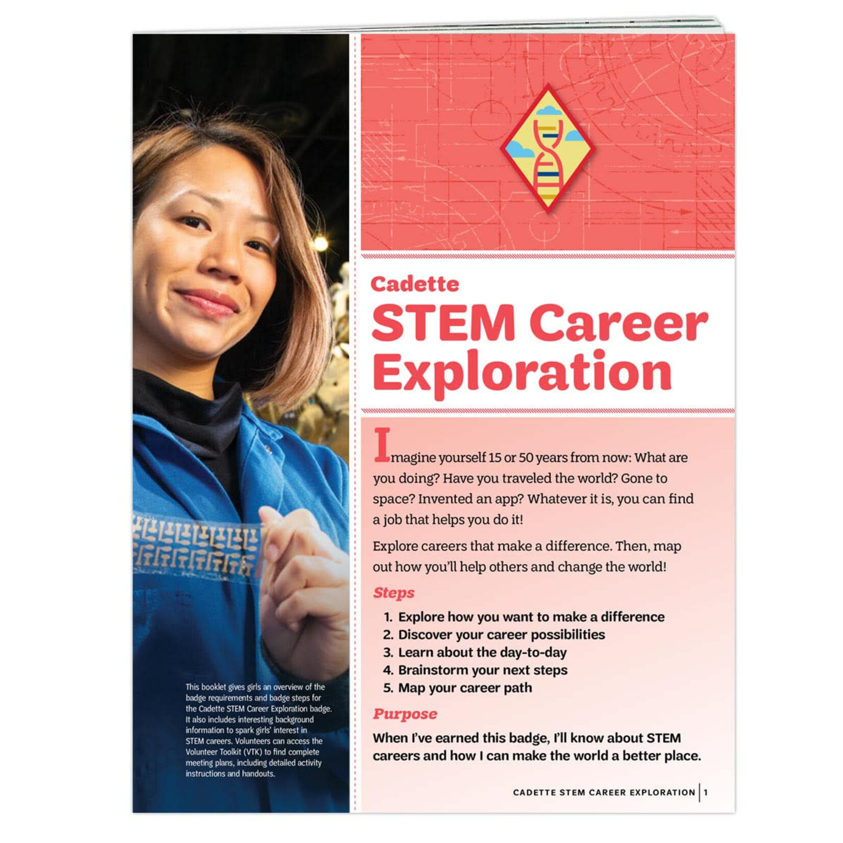 Girl Scout Merchandise Cadette STEM Career Exploration Badge Requirements