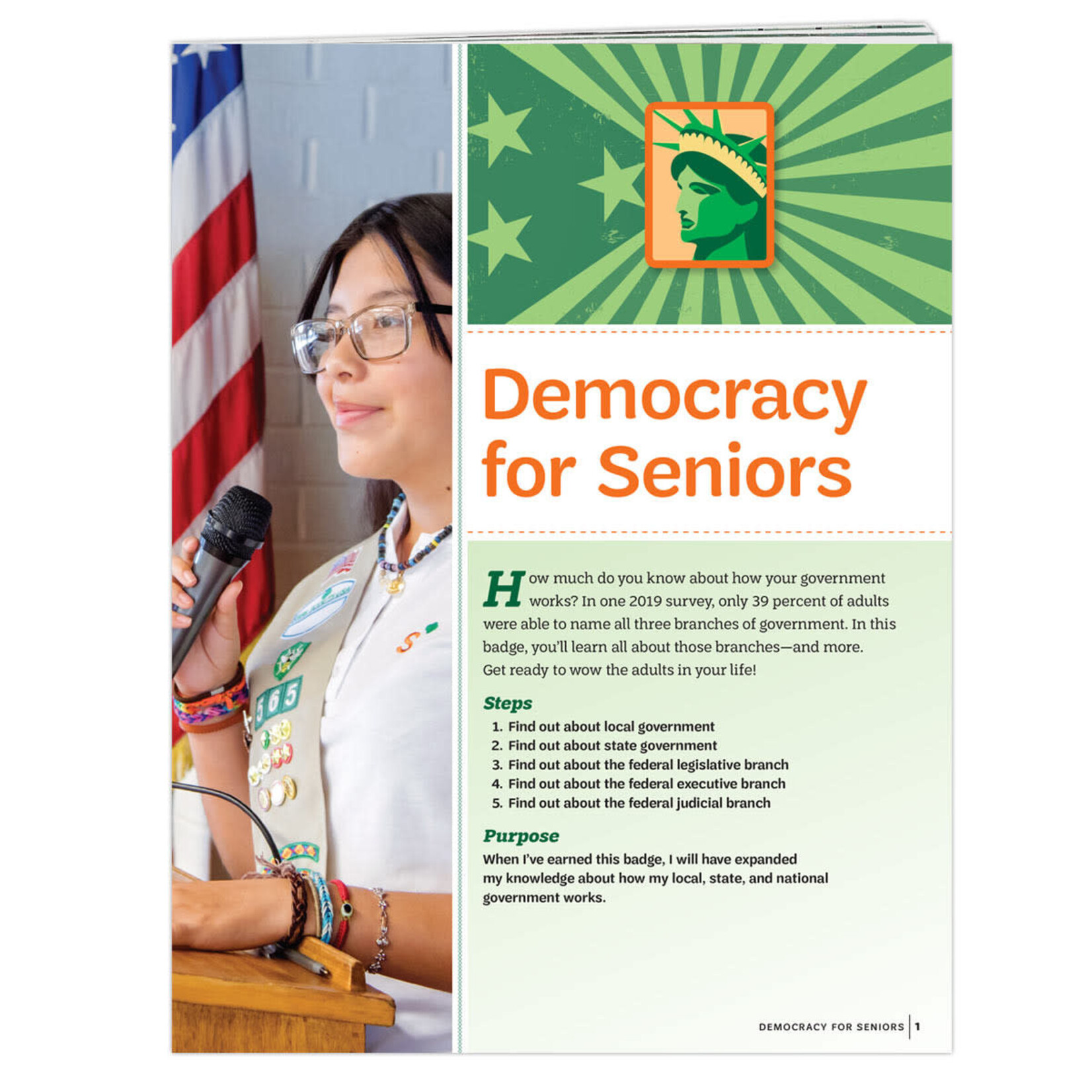 Girl Scout Merchandise Democracy for Seniors Badge Requirements