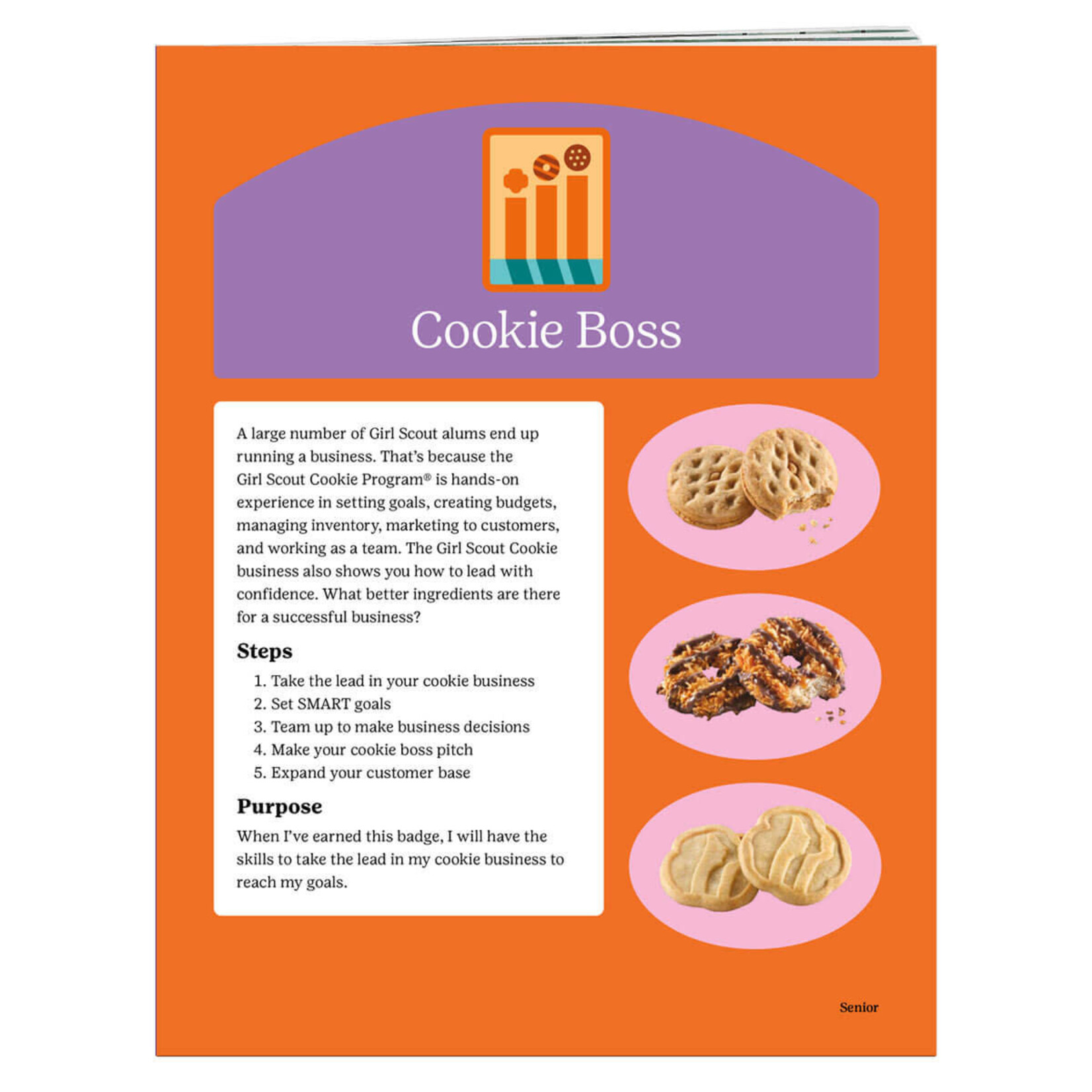 Girl Scout Merchandise Senior Cookie Boss Badge Requirements