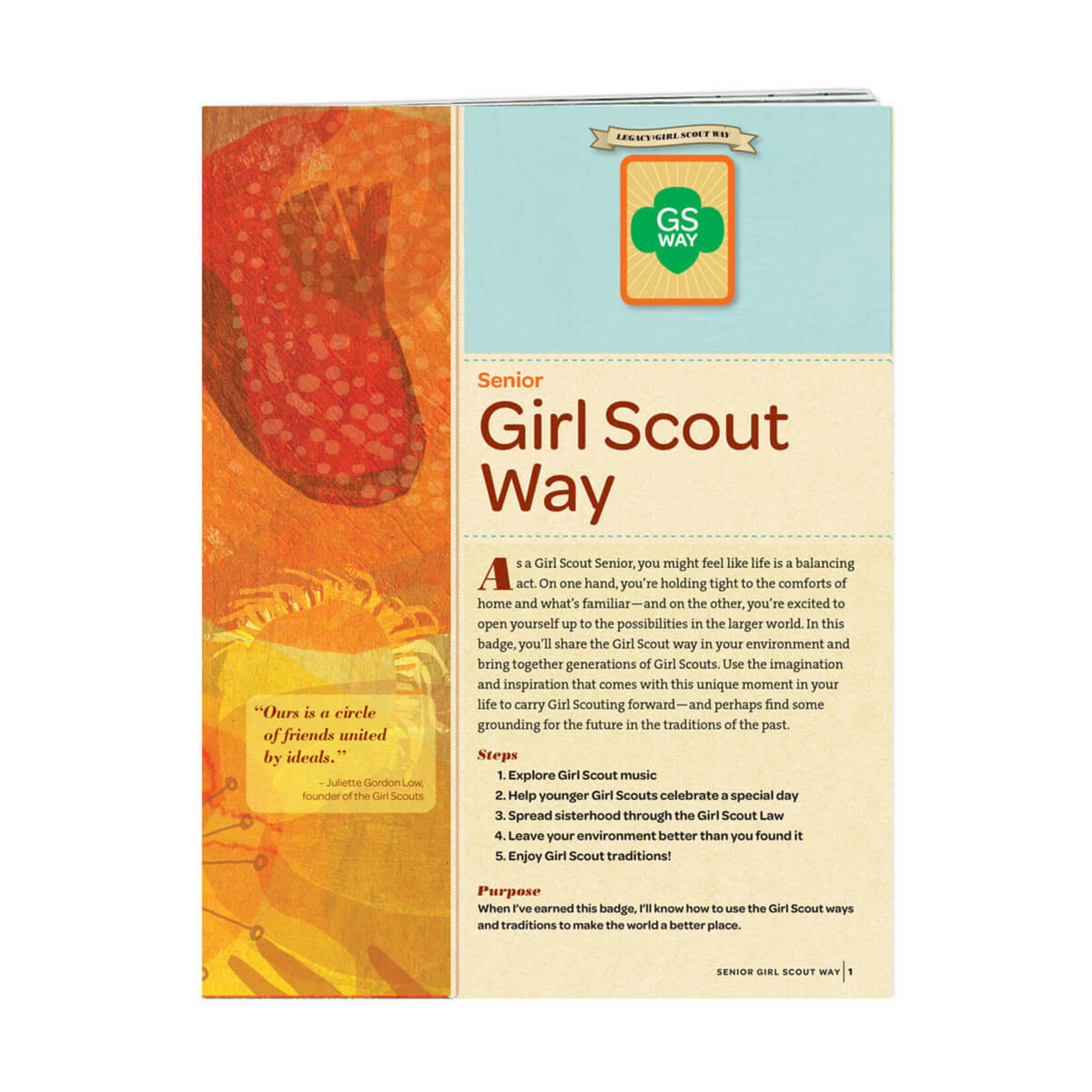 Girl Scout Merchandise Senior Girl Scout Way Badge Requirements