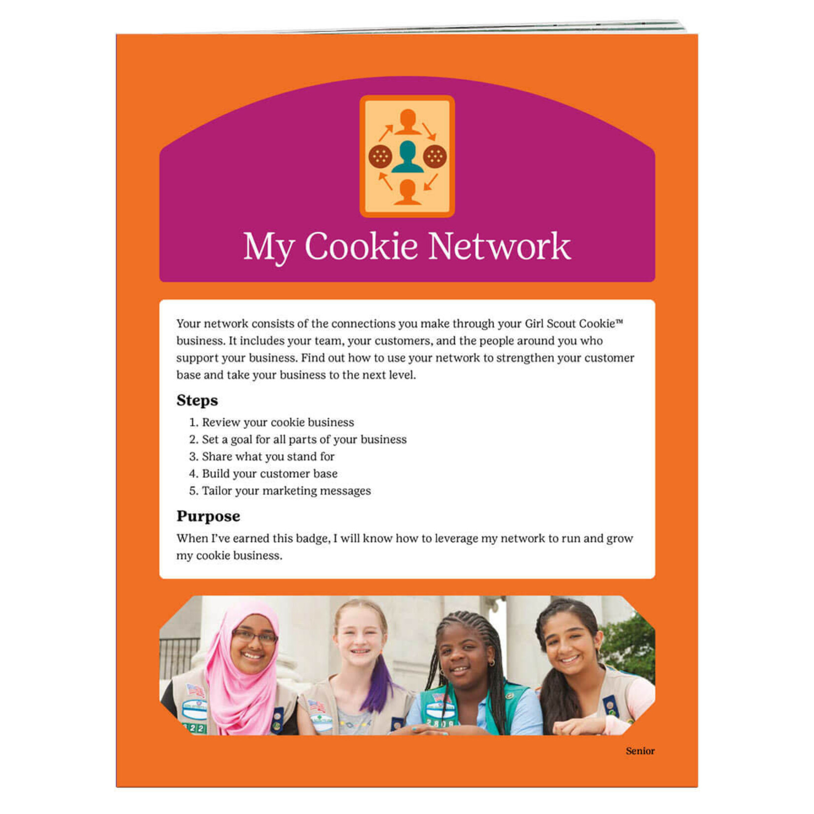 Girl Scout Merchandise Senior My Cookie Network Badge Requirements