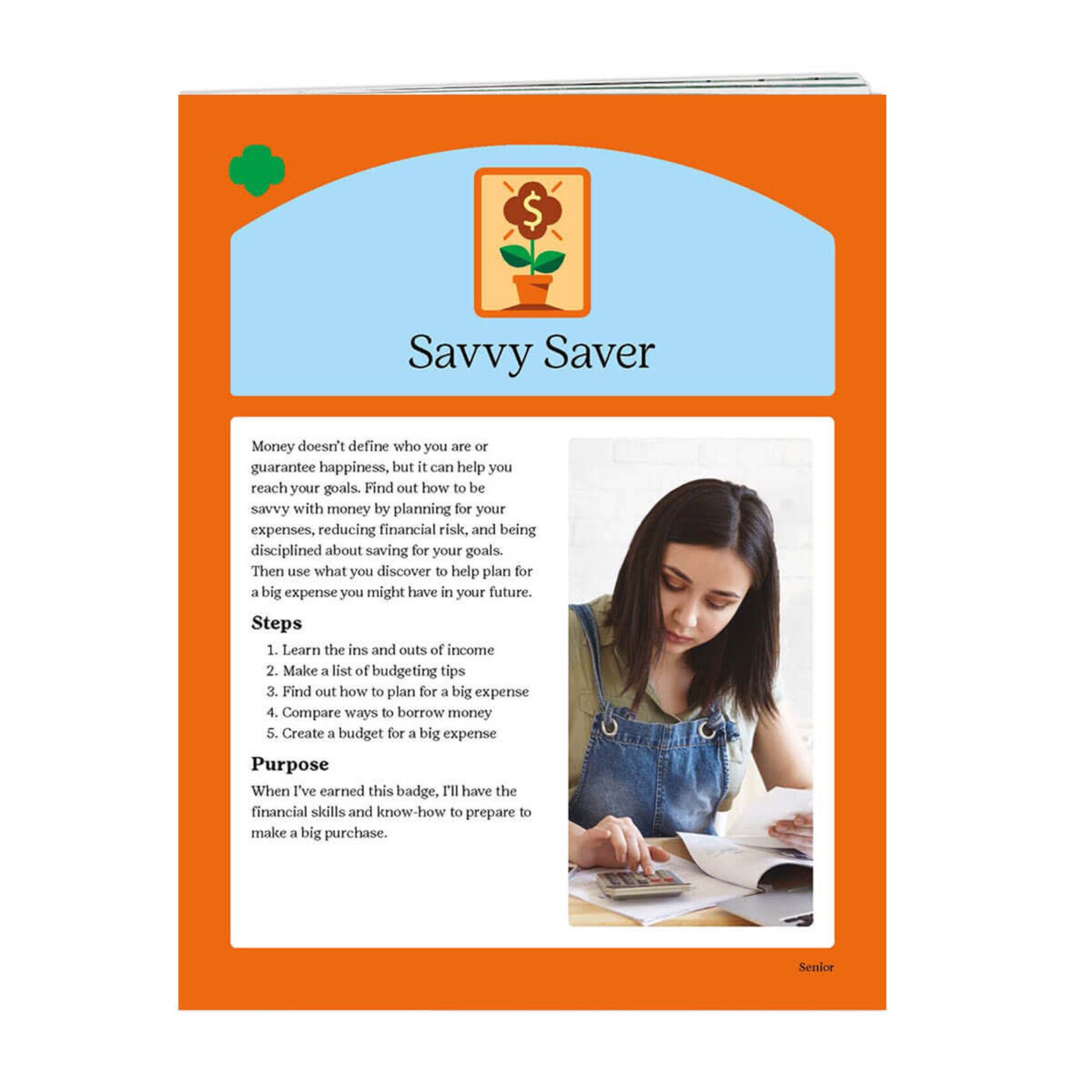 Girl Scout Merchandise Senior Savvy Saver Badge Requirements