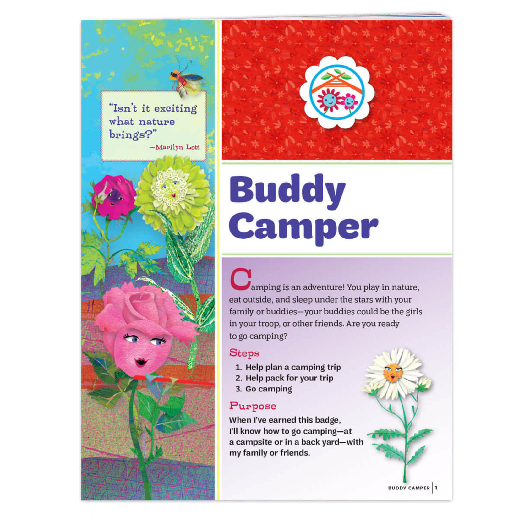 Girl Scout Merchandise Daisy Buddy Camper Badge Requirements