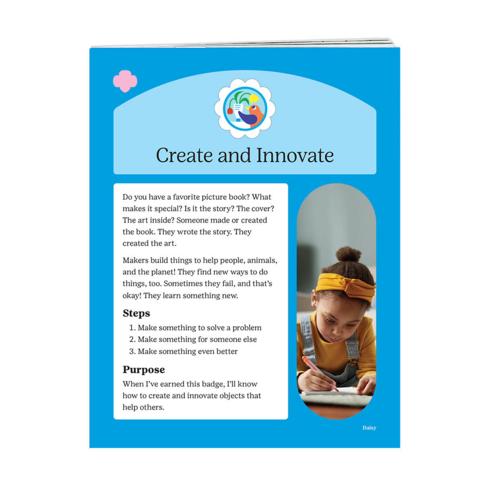 Girl Scout Merchandise Daisy Create and Innovate Badge Requirements