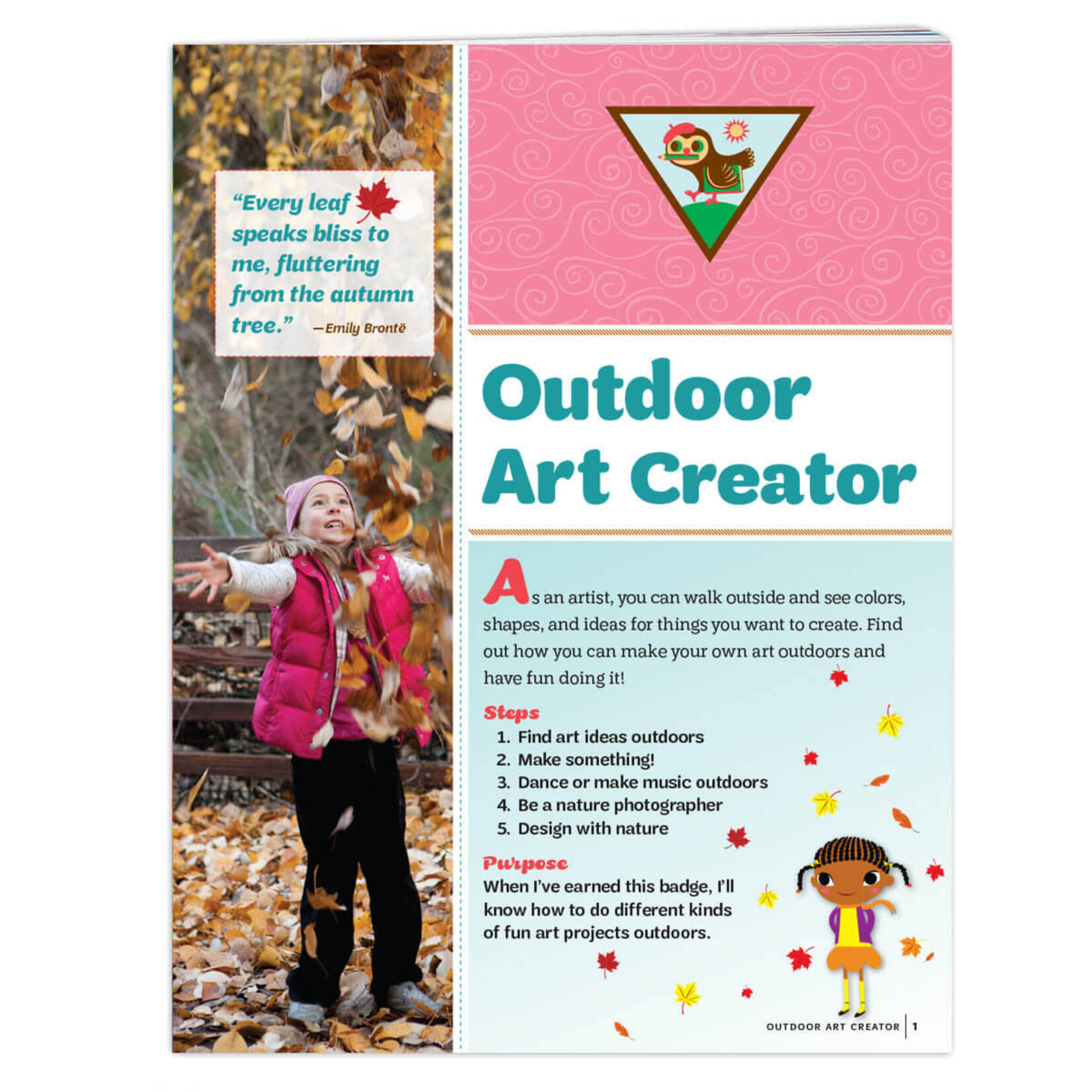 Girl Scout Merchandise Brownie Outdoor Art Creator Badge Requirement