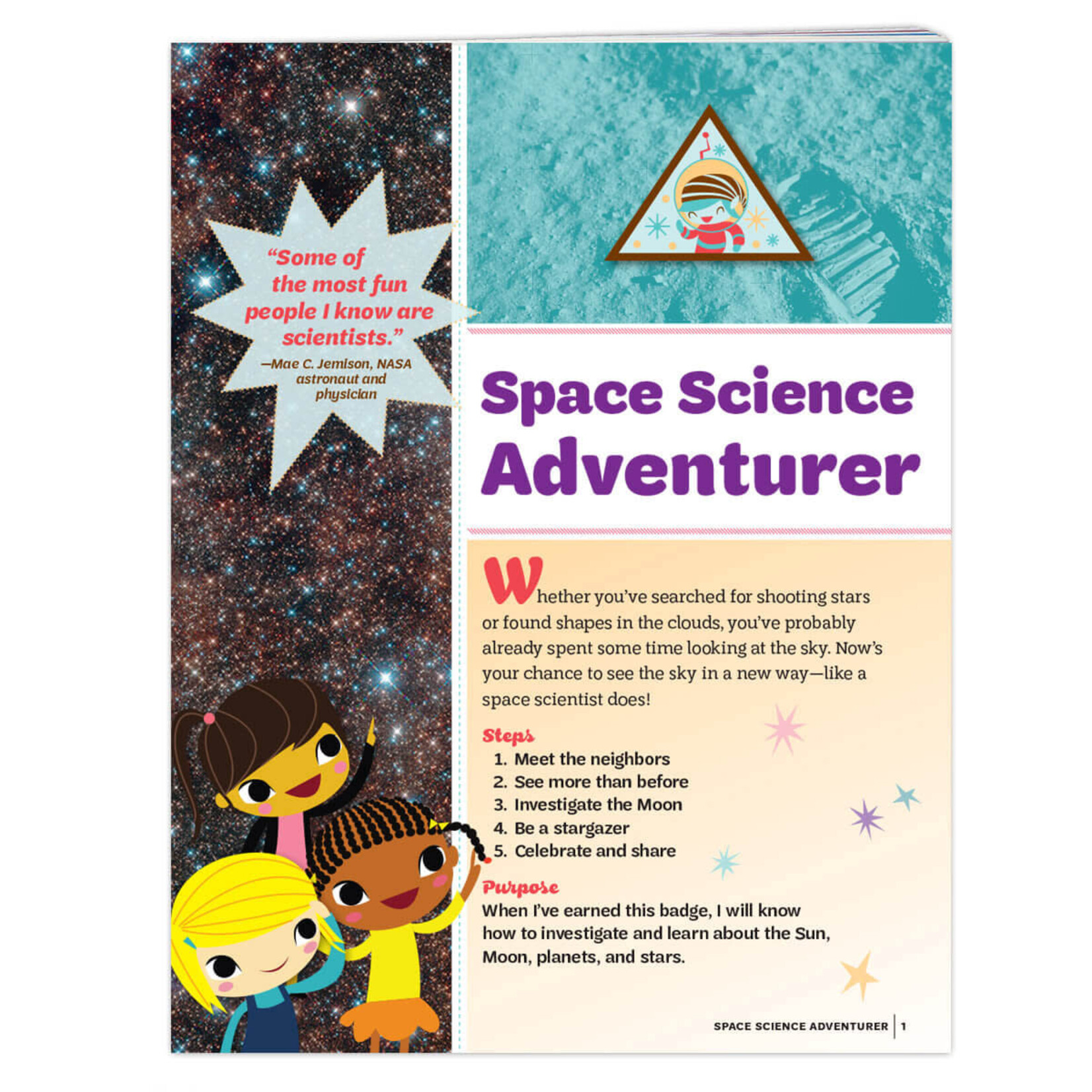 Girl Scout Merchandise Brownie Space Science Adventurer Badge Requirement