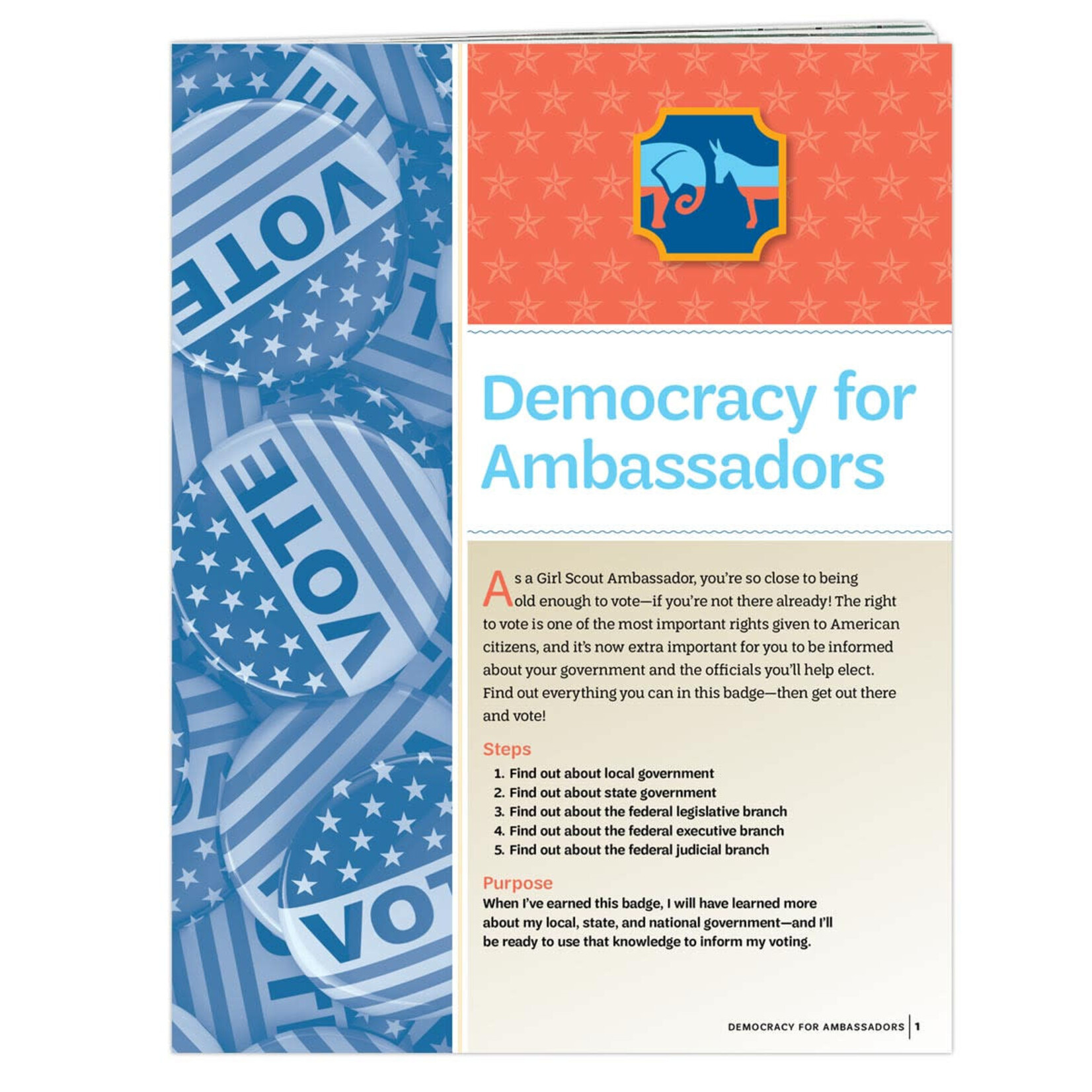 Girl Scout Merchandise Democracy for Ambassadors Badge Requirements