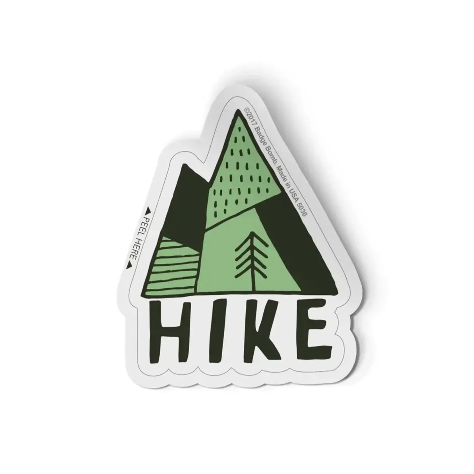 Badge Bomb Hike Green Mountain Sticker