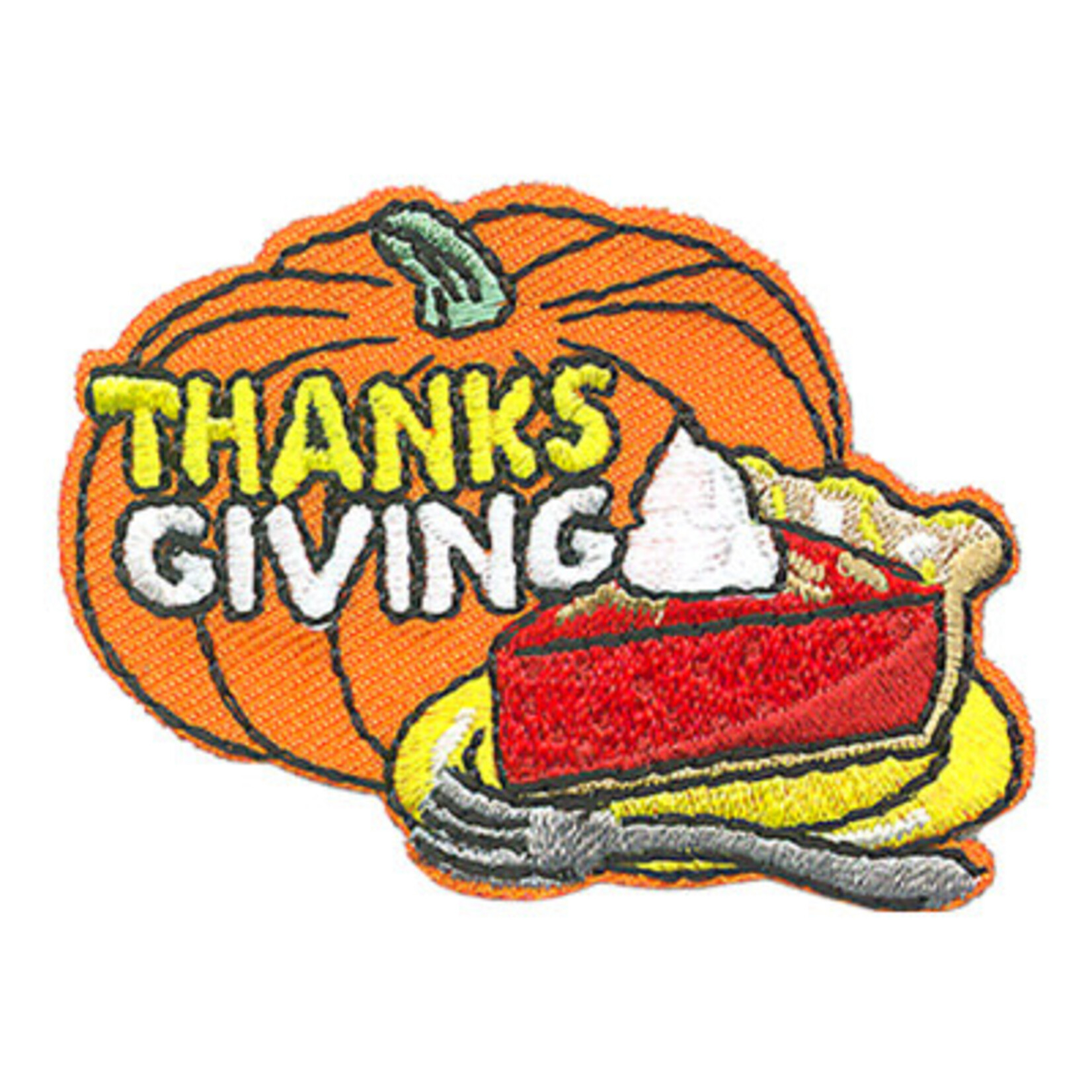 advantage Screen Printing and Emblem Thanksgiving Pumpkin Pie Slice Fun Patch