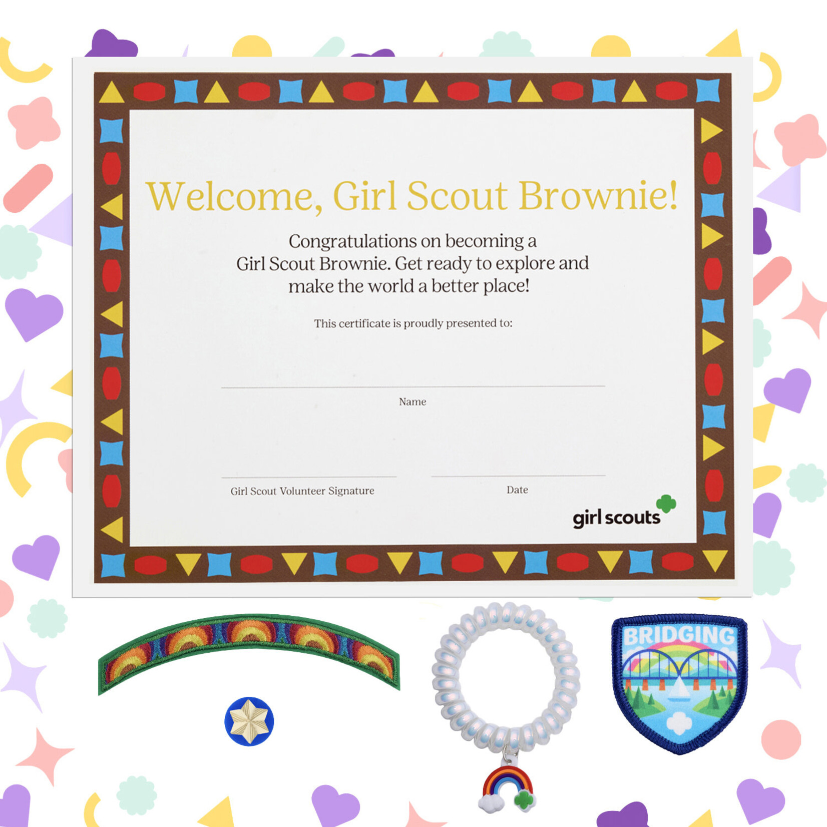 Girl Scout Merchandise Bridge to Brownie Kit