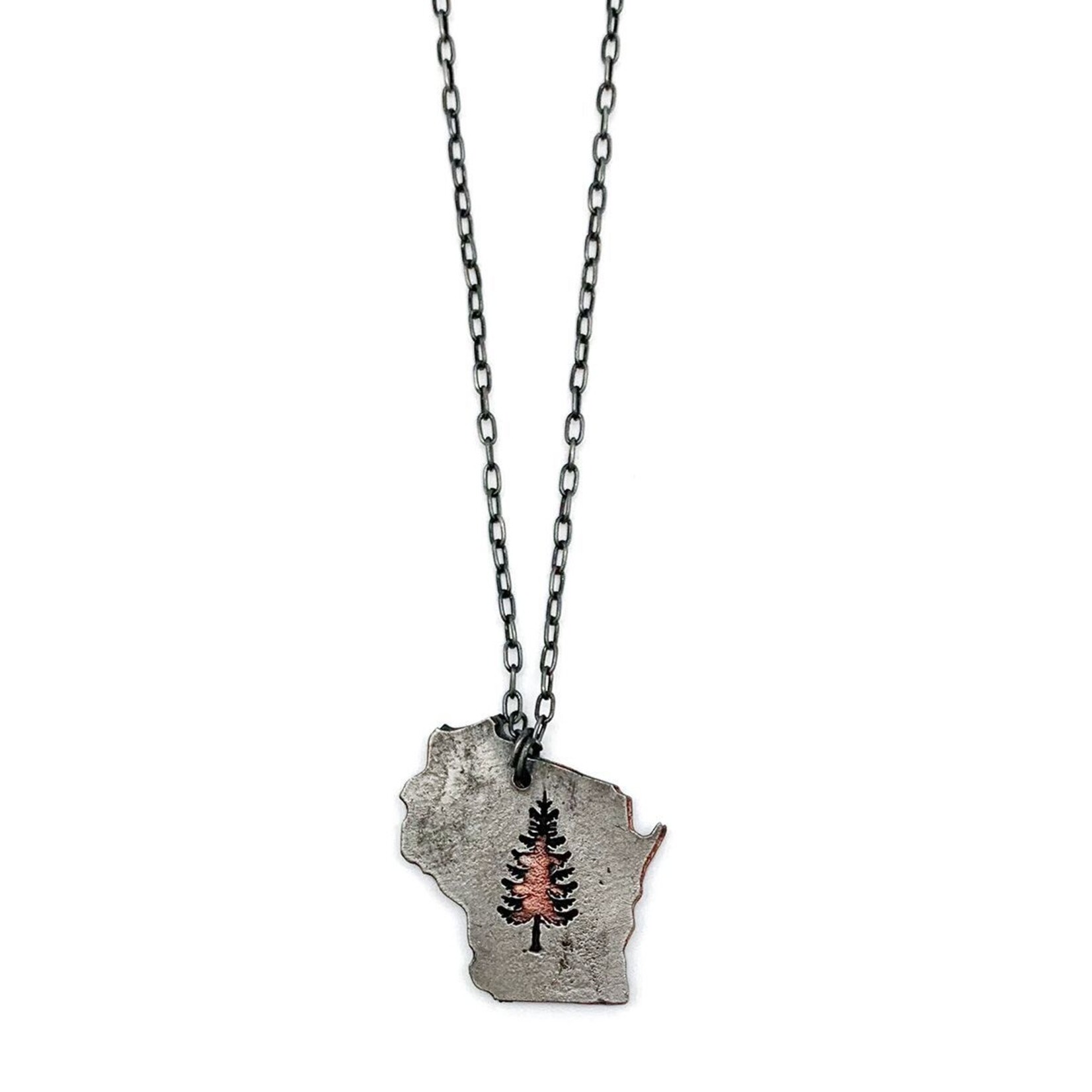 Anju Anjou Pewter Wisconsin Necklace