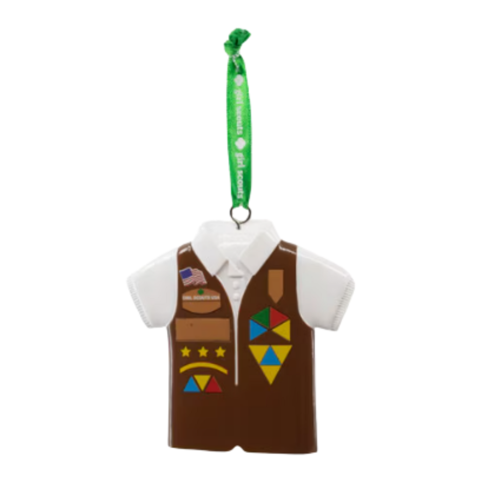 Girl Scout Merchandise GIRL SCOUT VEST ORNAMENT BROWN
