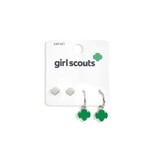 Girl Scout Merchandise GS CHARMING -  ADD-CHARMS SILVER EARRINGS WITH TREFOIL