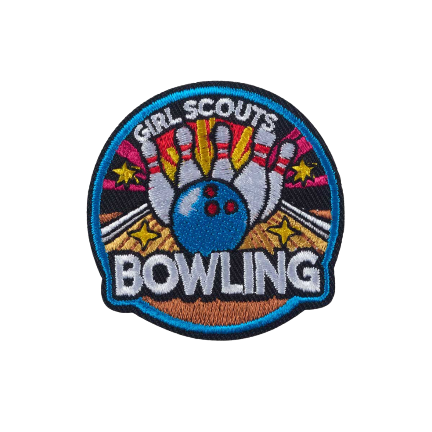 Girl Scout Merchandise Bowling Iron-On Patch