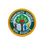 Girl Scout Merchandise Community Service Tree Iron-On Patch