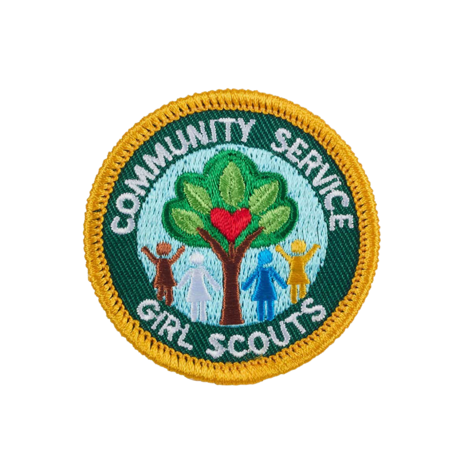 Girl Scout Merchandise Community Service Tree Iron-On Patch