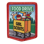 Girl Scout Merchandise Food Drive Wagon Sew-On Patch